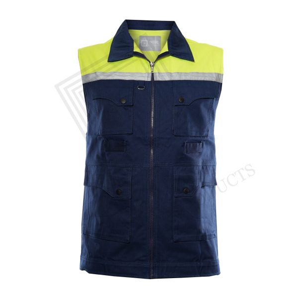 جلیقه کتان طرح ست ورک سفارشی