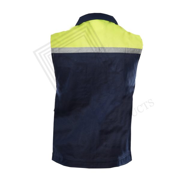 جلیقه کتان طرح ست ورک سفارشی