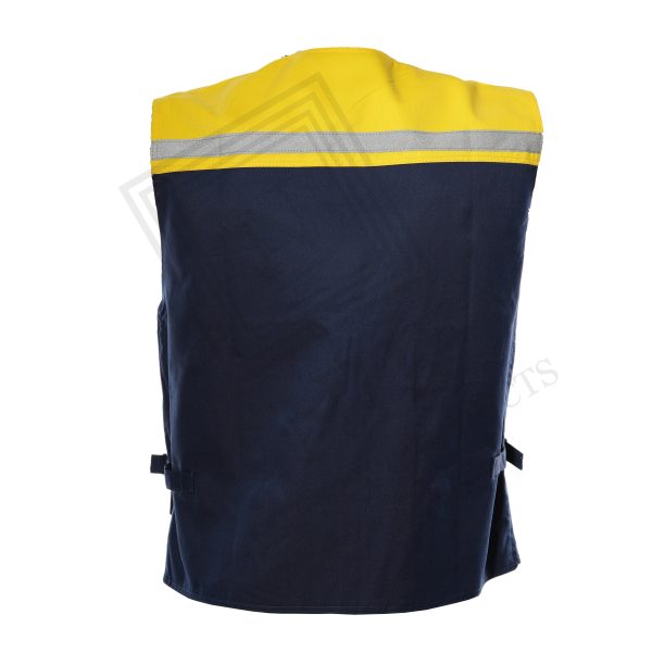 جلیقه هشت جیب سفارشی کتان اداره پست